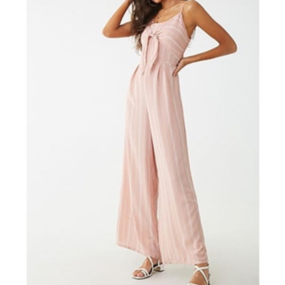 NWT Knot Front Chiffon Jumpsuit